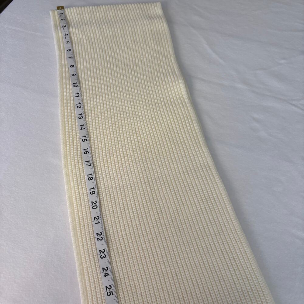 Coach Women's Woven Patch Knit Scarf Cream Ivory Color NWT - Picture 10 of 12